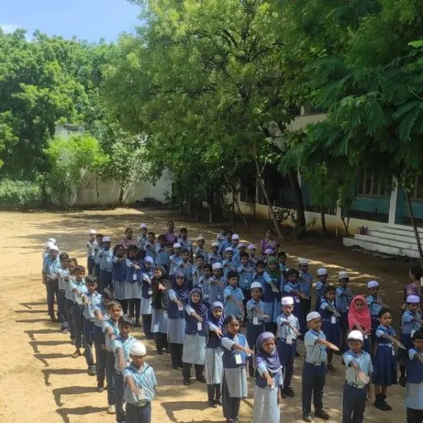 School Assembly at Ellapalayam